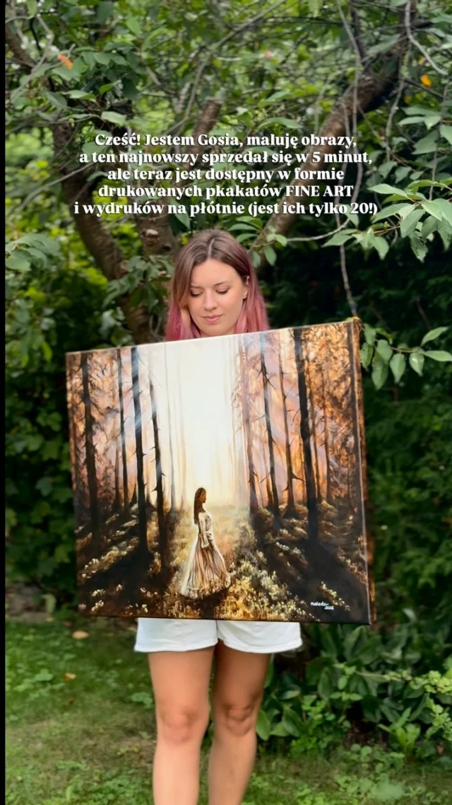 Reprodukcje najnowszego obrazu już dostępne na mojej str🌞nie! 🥰☺️
Przypominam, że powstaje ich tylko 20, jest to kolekcja limitowana. 🔥 
Każdy wydruk jest przeze mnie ręcznie sygnowany z zaznaczeniem jego numeru. 
Plakaty FINE ART to jakość muzealna - specjalistyczny, bezkwasowy papier oraz profesjonalny rodzaj druku do tworzenia reprodukcji obrazów. ☺️ 

Wydruki są dostępne w dużo niższych kw🌸tach niż sprzedany malowany oryginał! Warto korzystać z tej opcji - również z myślą o sprawieniu prezentu komuś bliskiemu. ☺️ 

Zapraszam! ♥️

#malarstwo #sztuka #artystka #sztukawspółczesna #obraz